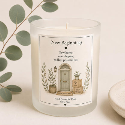 Personalised New Home Story Candle, Housewarming Gift, First Home Gift, New Home Keepsake