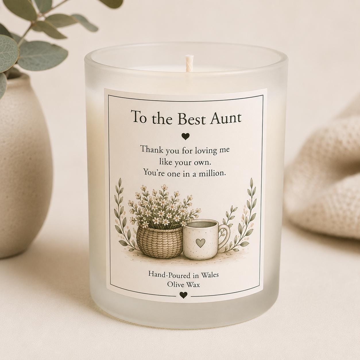 Personalised Family Candle, Gift for Mum, Dad, Grandma, Auntie, New Baby Gift, Custom Family Gift