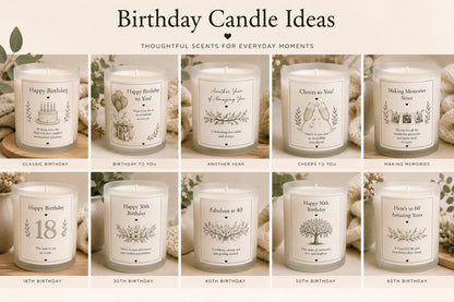 Personalised Birthday Candle, Unique Birthday Gift for Her, Custom Candle, Thoughtful Birthday Gift