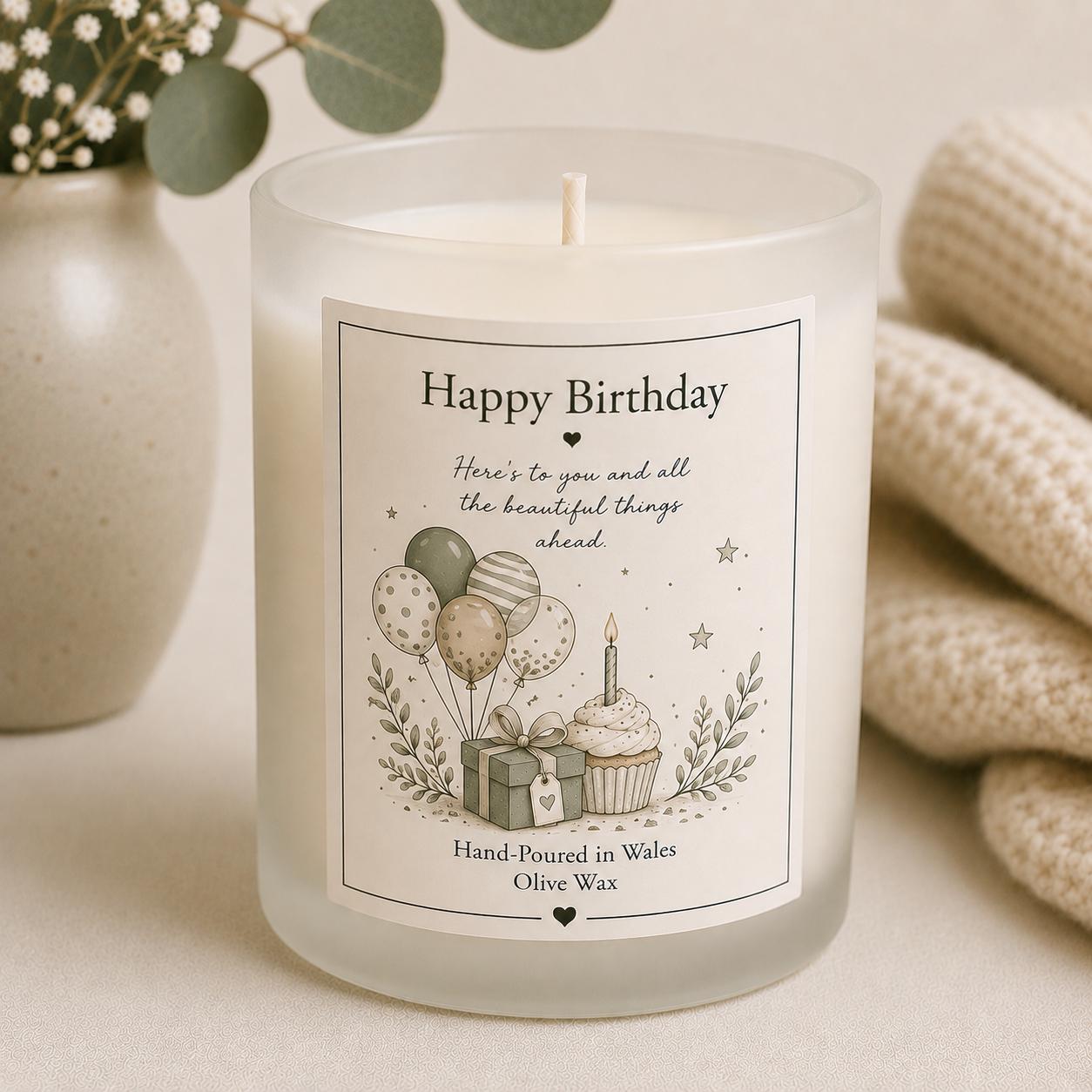 Personalised Birthday Candle, Unique Birthday Gift for Her, Custom Candle, Thoughtful Birthday Gift