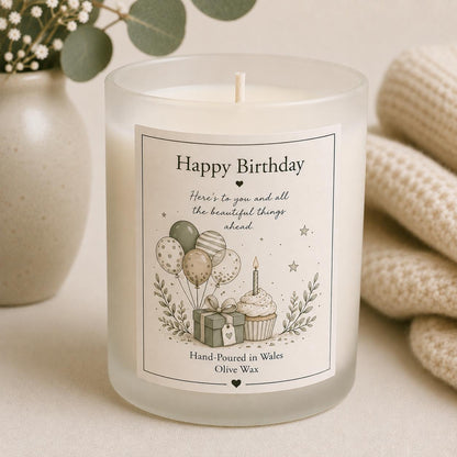 Personalised Birthday Candle, Unique Birthday Gift for Her, Custom Candle, Thoughtful Birthday Gift