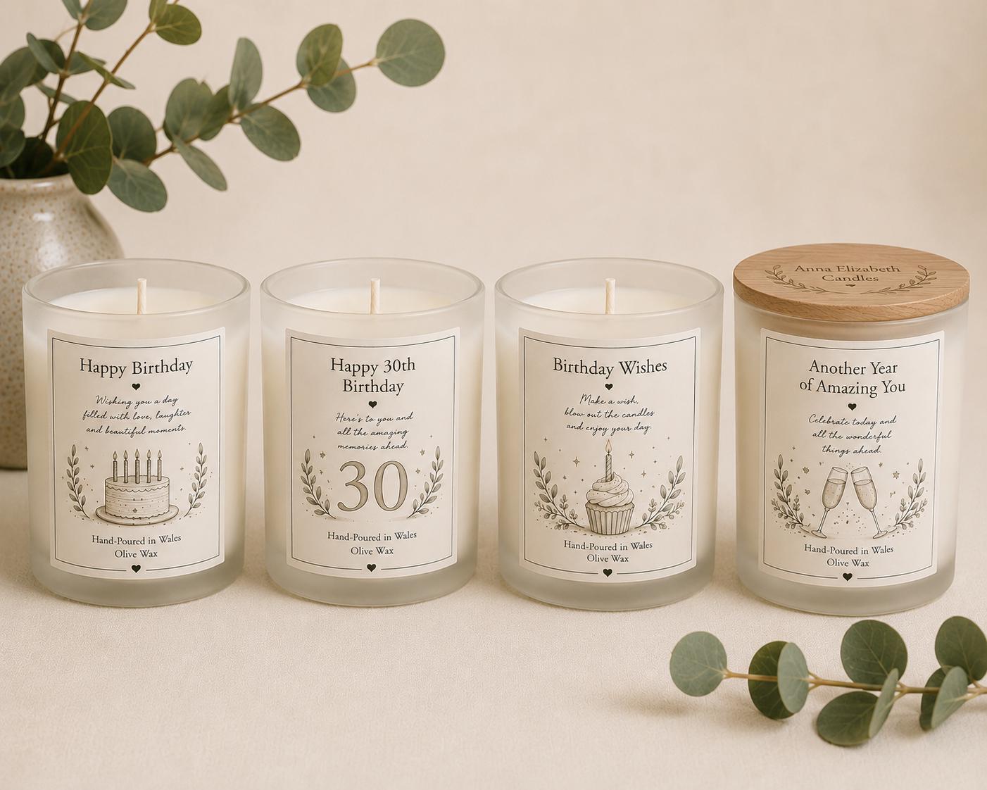 Personalised Birthday Candle, Unique Birthday Gift for Her, Custom Candle, Thoughtful Birthday Gift
