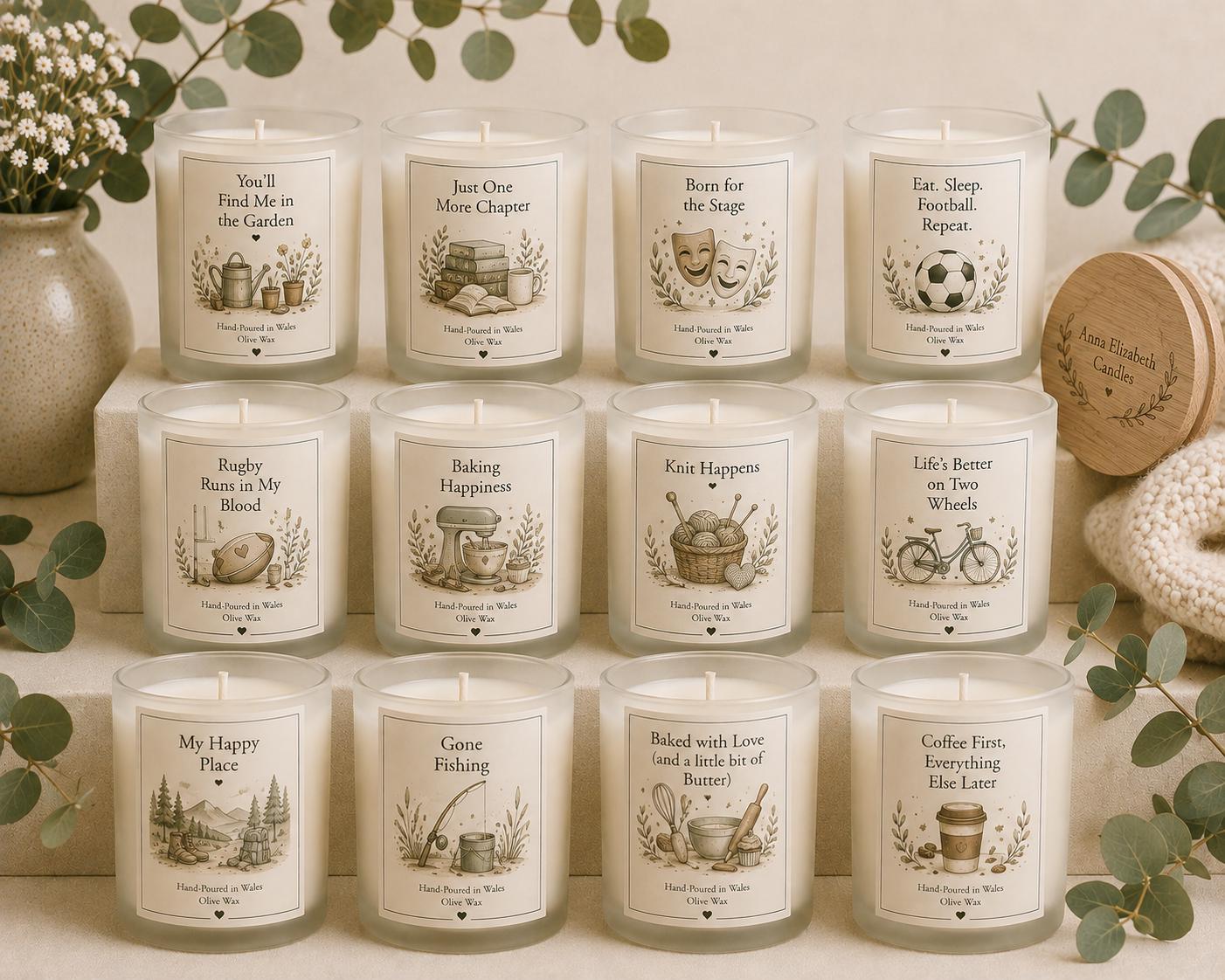 Personalised Hobby Candle, Unique Personalised Gift, Custom Candle, Gift for Someone Who Has Everything