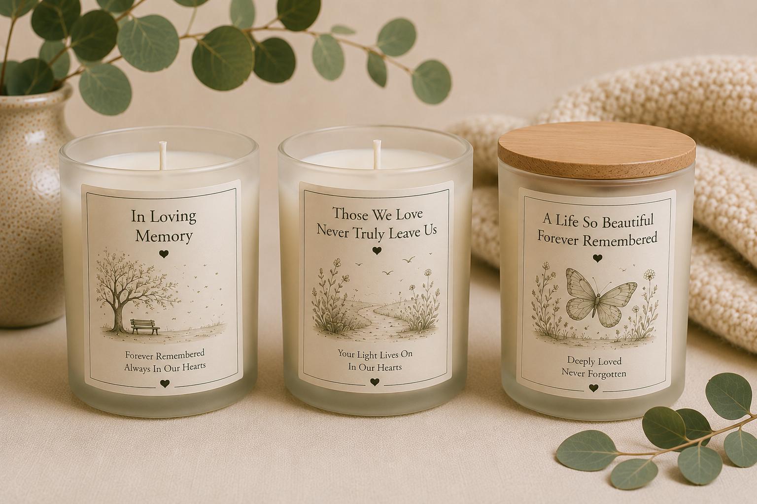 Personalised Memorial Candle, Remembrance Gift, Sympathy Gift, Bereavement Gift, In Memory Candle