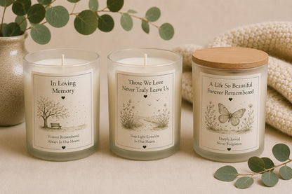 Personalised Memorial Candle, Remembrance Gift, Sympathy Gift, Bereavement Gift, In Memory Candle