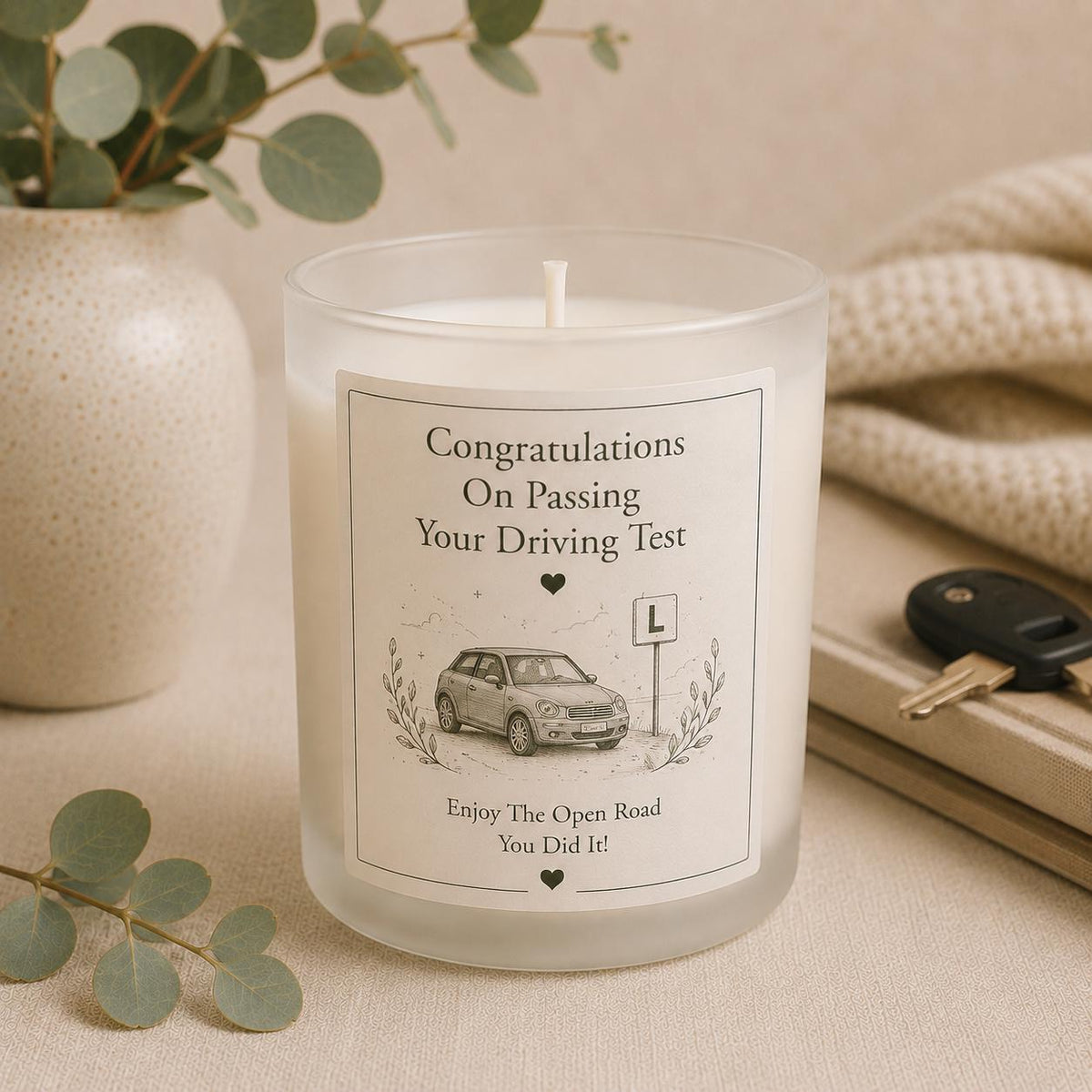 Personalised Congratulations Candle, Congratulations Gift, Well Done Gift, New Job Gift, Graduation Gift