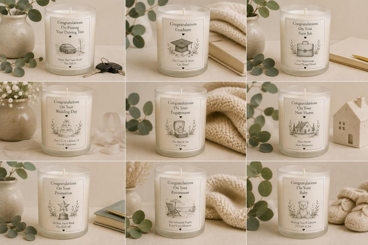 Personalised Congratulations Candle, Congratulations Gift, Well Done Gift, New Job Gift, Graduation Gift