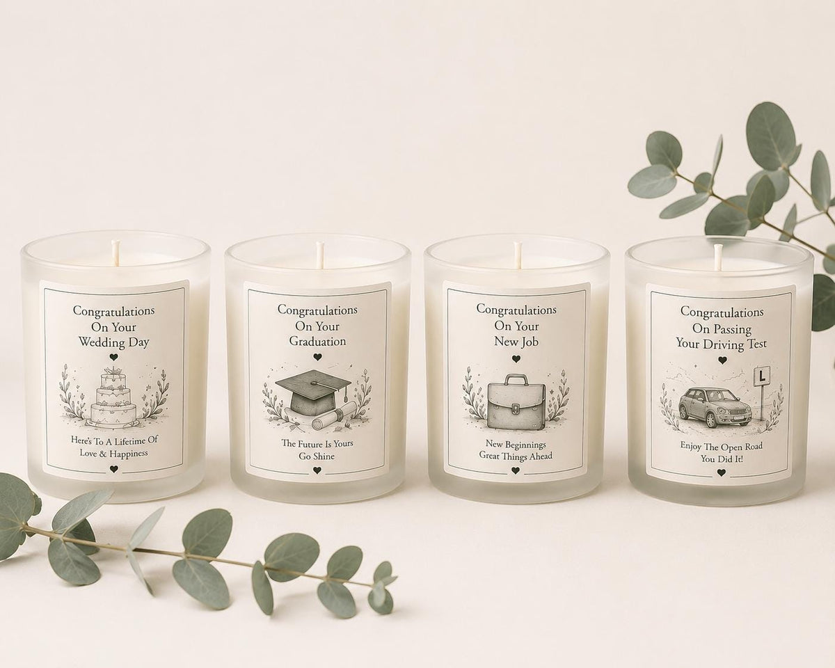 Personalised Congratulations Candle, Congratulations Gift, Well Done Gift, New Job Gift, Graduation Gift