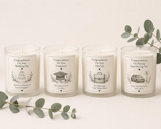 Personalised Congratulations Candle, Congratulations Gift, Well Done Gift, New Job Gift, Graduation Gift