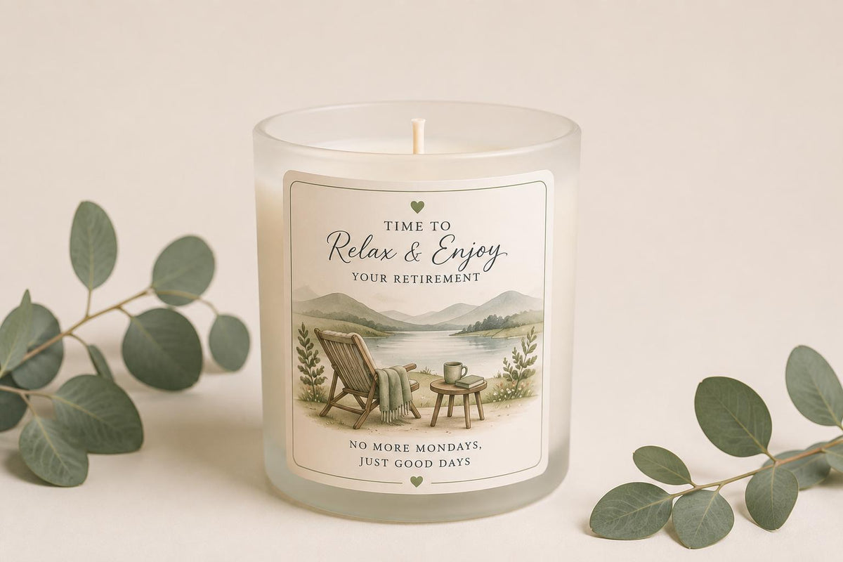 Personalised Leaving Gift Candle, Retirement Gift, Colleague Leaving Gift, New Job Gift, Good Luck Gift