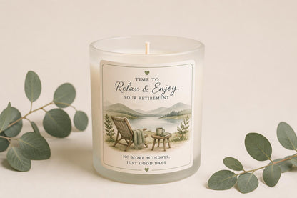 Personalised Leaving Gift Candle, Retirement Gift, Colleague Leaving Gift, New Job Gift, Good Luck Gift