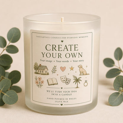 Personalised Candle, Create Your Own Custom Candle, Bespoke Gift, Unique Personalised Gift, Customised Candle