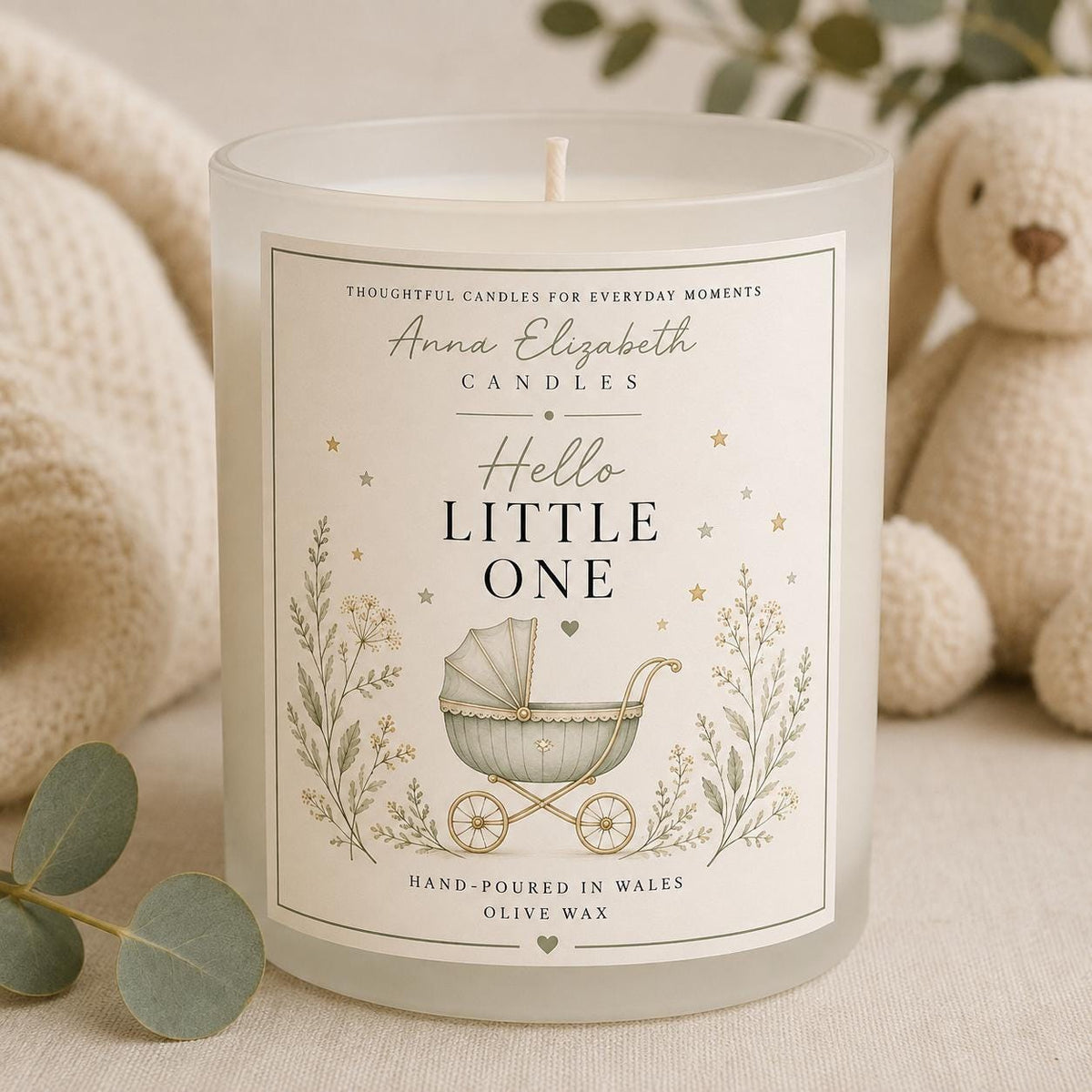 New Baby Candle, New Baby Gift, Hello Little One Candle, New Mum Gift, New Parents Gift, Scented Candle Gift, Handmade in Wales