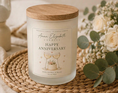 Anniversary Candle, Anniversary Gift for Couple, Wedding Anniversary Gift, Gift for Wife, Gift for Husband, Happy Anniversary Gift