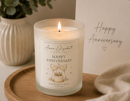 Anniversary Candle, Anniversary Gift for Couple, Wedding Anniversary Gift, Gift for Wife, Gift for Husband, Happy Anniversary Gift