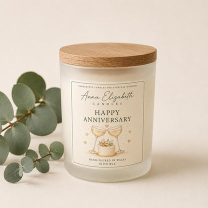Anniversary Candle, Anniversary Gift for Couple, Wedding Anniversary Gift, Gift for Wife, Gift for Husband, Happy Anniversary Gift