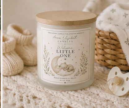 New Baby Gift, New Mum Candle, New Parents Gift, Welcome Little One Candle, Baby Shower Gift, Newborn Gift, Handmade in Wales