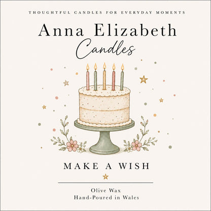 Birthday Candle, Birthday Gift for Her, Make a Wish Candle, Best Friend Birthday Gift, Handmade Candle, Olive Wax Candle