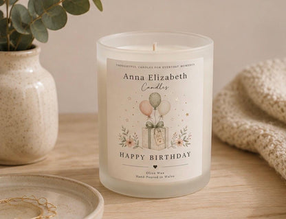 Happy Birthday Candle, Birthday Gift for Her, Birthday Candle Gift, Gift for Best Friend, Sister Birthday Gift, Handmade Candle