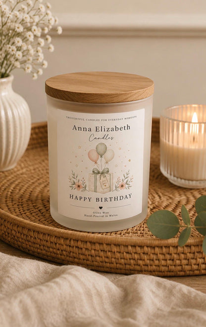 Happy Birthday Candle, Birthday Gift for Her, Birthday Candle Gift, Gift for Best Friend, Sister Birthday Gift, Handmade Candle