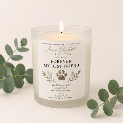 Pet Memorial Candle, Pet Loss Gift, Dog Memorial Gift, Cat Memorial Gift, Pet Bereavement Gift, Sympathy Candle, Forever My Best Friend