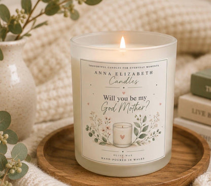 Will You Be My Godmother Gift, Godmother Proposal Candle, Godmother Gift, Godmother to Be Gift, Christening Gift, Baptism Gift