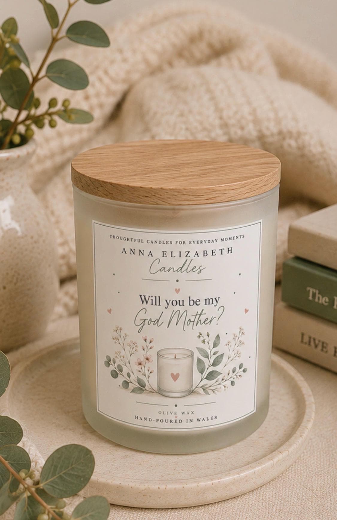 Will You Be My Godmother Gift, Godmother Proposal Candle, Godmother Gift, Godmother to Be Gift, Christening Gift, Baptism Gift