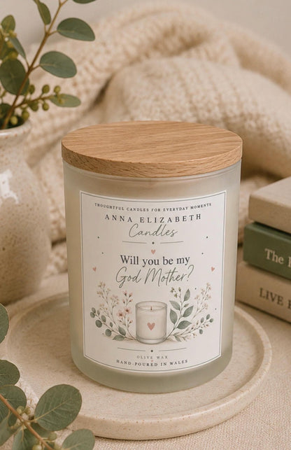Will You Be My Godmother Gift, Godmother Proposal Candle, Godmother Gift, Godmother to Be Gift, Christening Gift, Baptism Gift