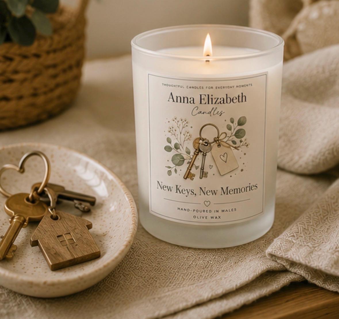New Home Gift, New Keys Candle, Housewarming Gift, Moving Gift, New Beginnings Gift, First Home Gift, Congratulations Candle