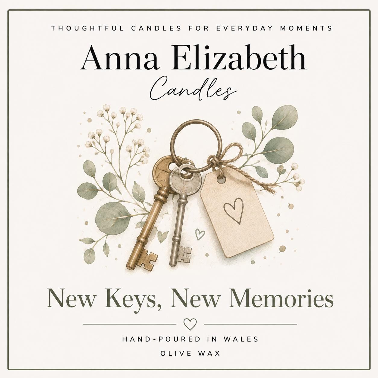 New Home Gift, New Keys Candle, Housewarming Gift, Moving Gift, New Beginnings Gift, First Home Gift, Congratulations Candle