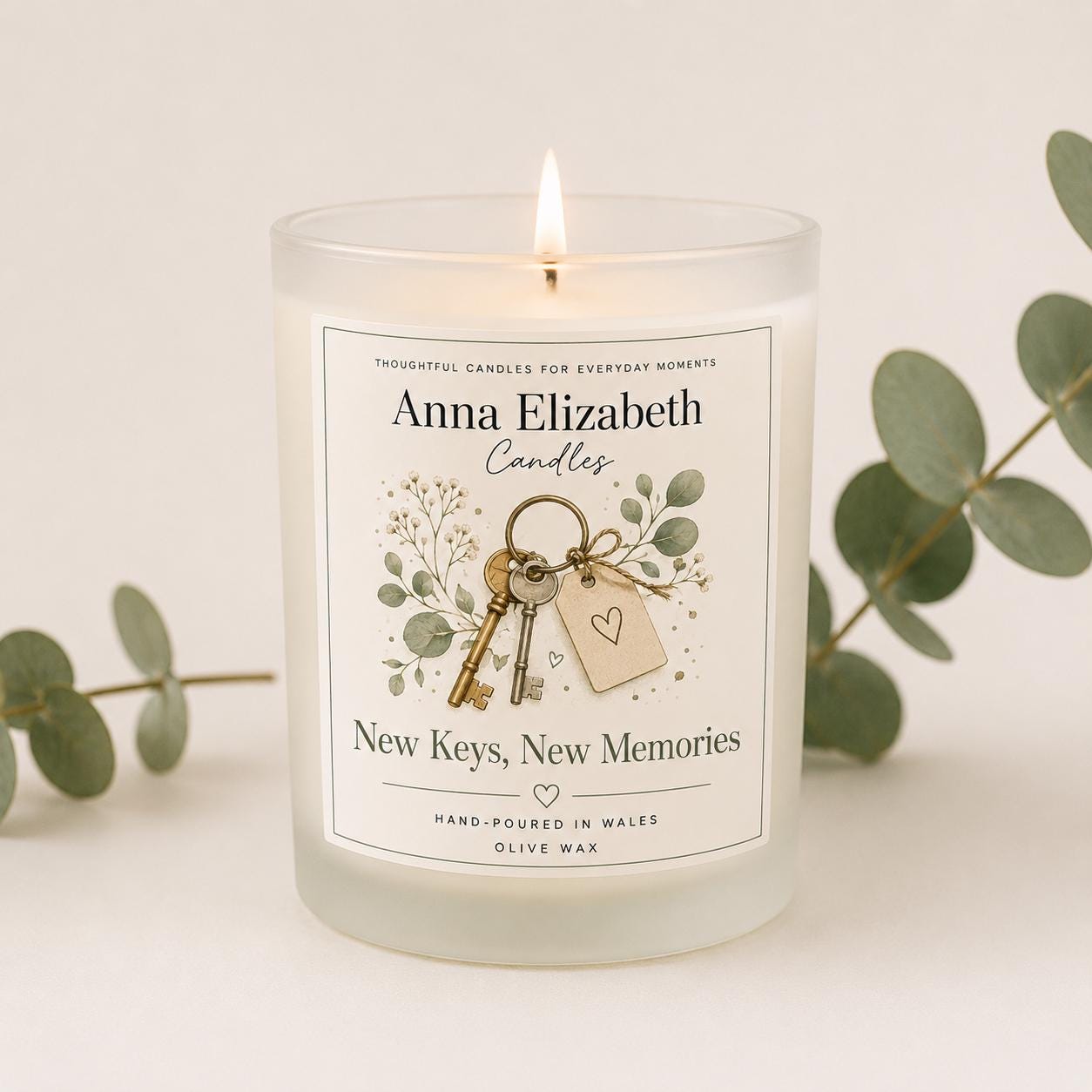 New Home Gift, New Keys Candle, Housewarming Gift, Moving Gift, New Beginnings Gift, First Home Gift, Congratulations Candle
