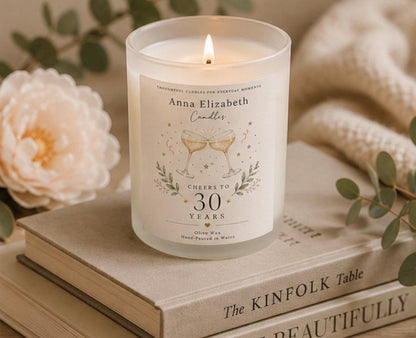 Personalised Milestone Birthday Candle, 30th 40th 50th 60th Birthday Gift, Birthday Gift for Her, Custom Age Candle, Milestone Birthday