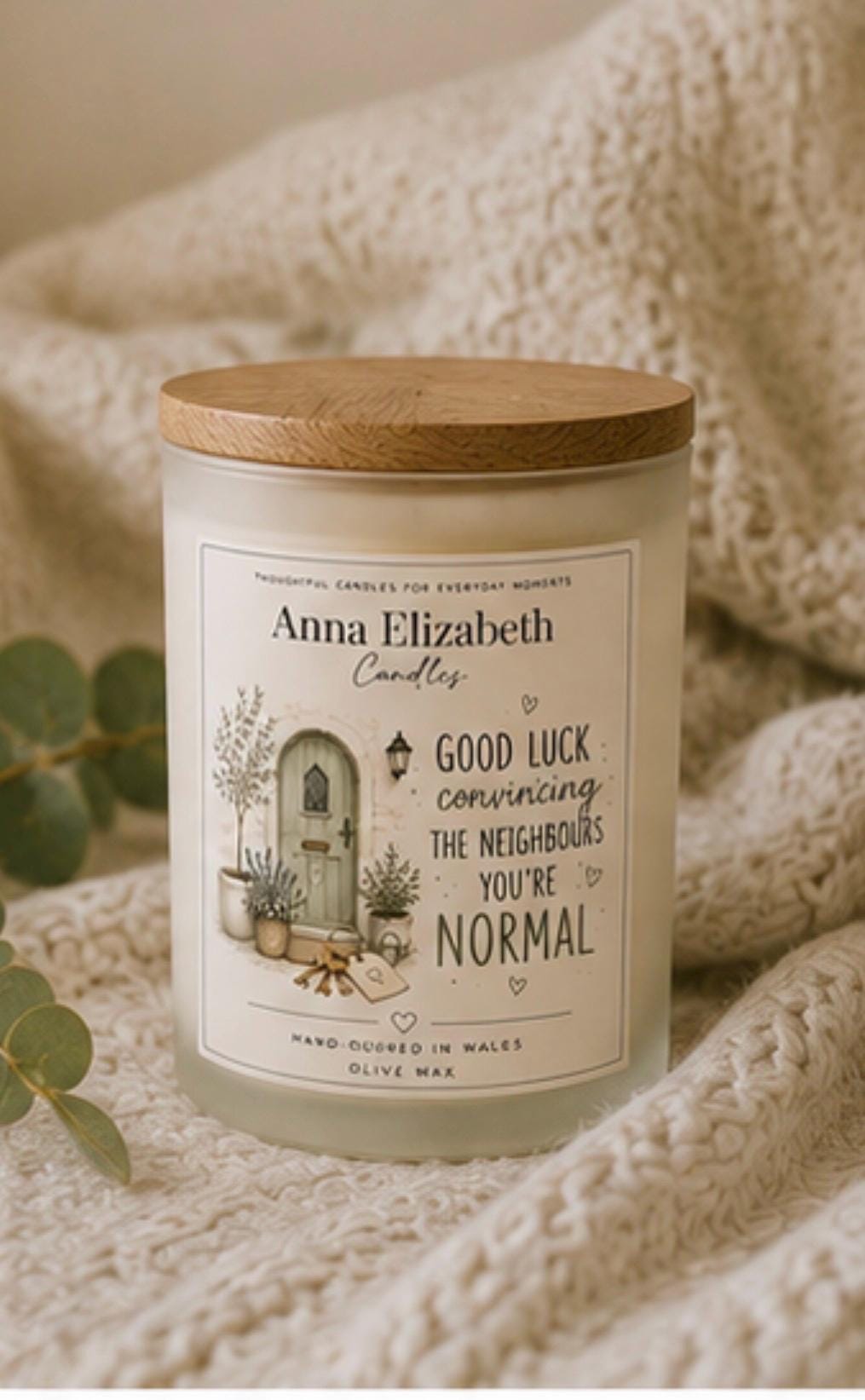 Funny New Home Candle, Housewarming Gift, New House Gift, Funny Moving Gift, New Home Gift for Friend, Neighbour Candle, Olive Wax Candle