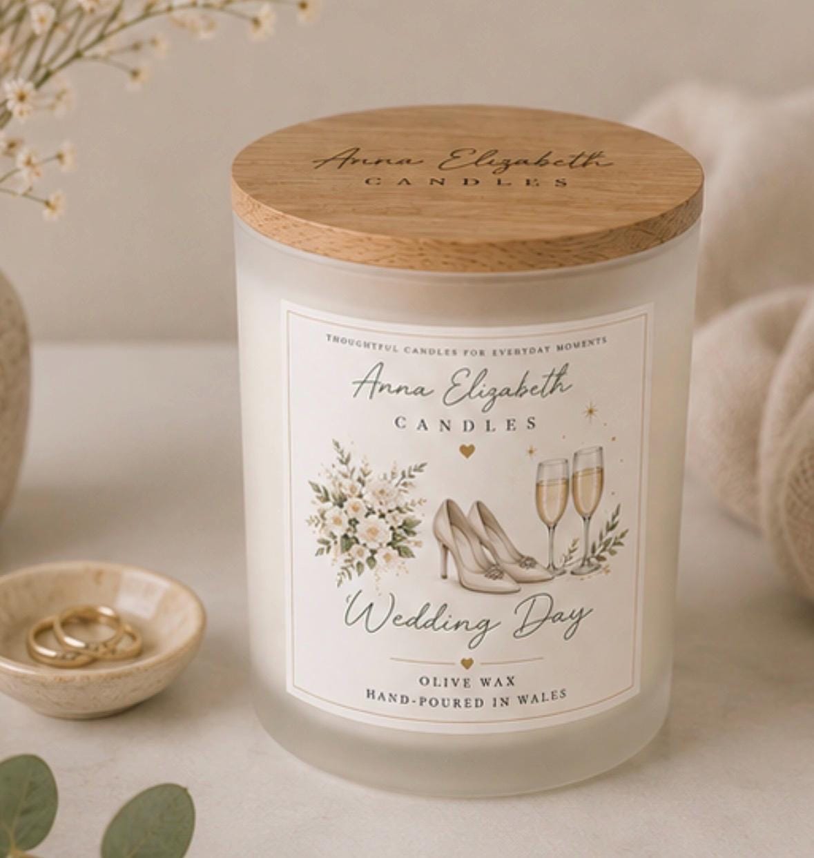 Wedding Gift, Wedding Candle, Wedding Day Gift, Gift for Bride, Newlywed Gift, Bride to Be Gift, Congratulations Wedding Gift