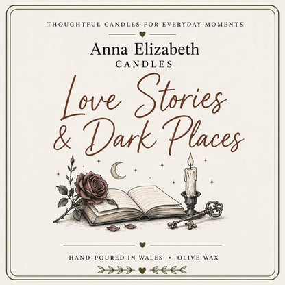 Gothic Romance Candle | Book Lover Gift | Love Stories & Dark Places | Gift for Readers | Bookish Candle | Dark Romance Gift