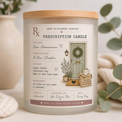 Prescription Candle, Custom Candle Gift, Funny Personalised Gift, Birthday Gift for Her, Teacher Gift, Mum Gift, New Home Candle