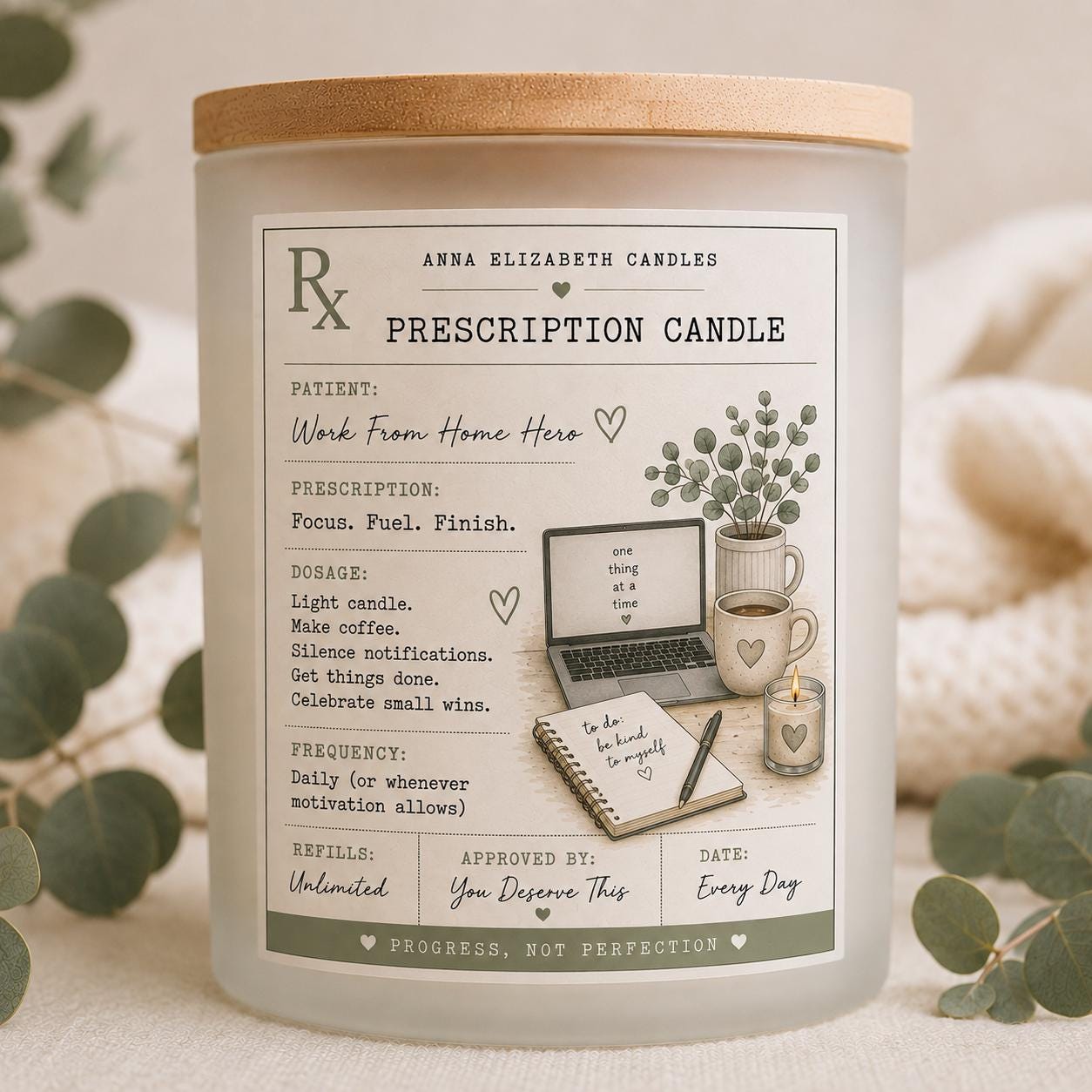 Prescription Candle, Custom Candle Gift, Funny Personalised Gift, Birthday Gift for Her, Teacher Gift, Mum Gift, New Home Candle