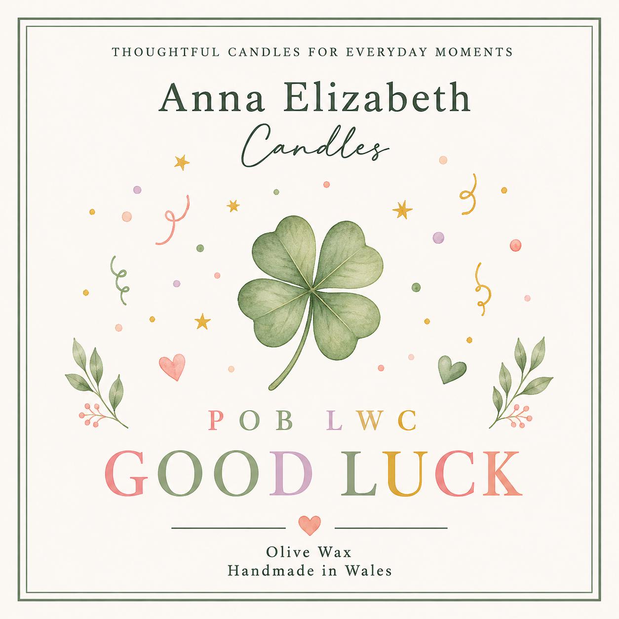 Welsh Good Luck Candle, Pob Lwc Gift, Good Luck Gift, Welsh Candle, New Job Gift, Exam Gift, Handmade in Wales, Welsh Event Candles