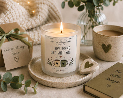 I Love Doing Life With You Candle, Anniversary Gift for Partner, Romantic Candle Gift, Couple Gift, Valentine’s Day Gift, Love Gift
