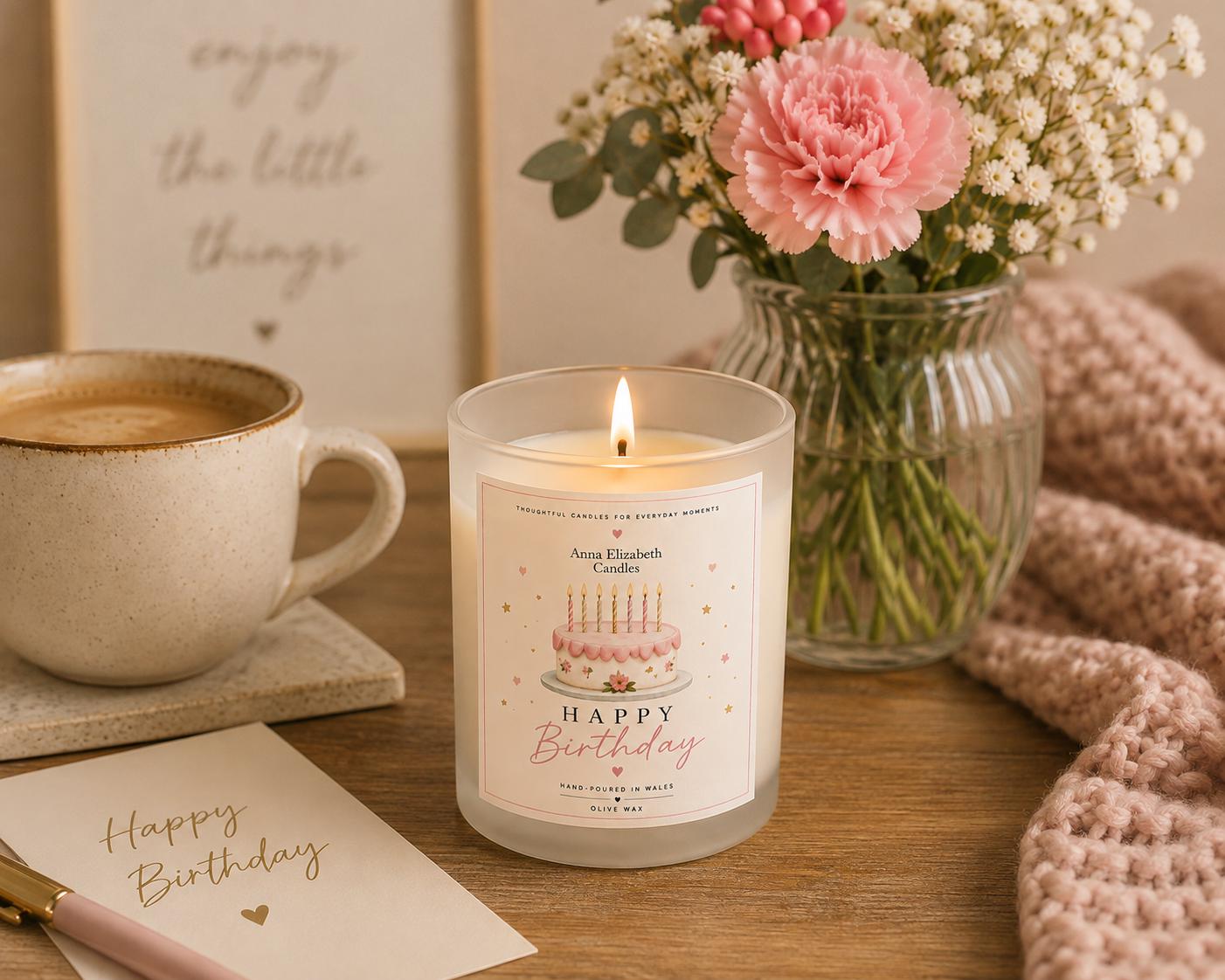 Birthday Gift for Her, Happy Birthday Candle, Birthday Cake Candle, Candle Gift for Her, Gift for Mum, Sister, Friend, Birthday Present