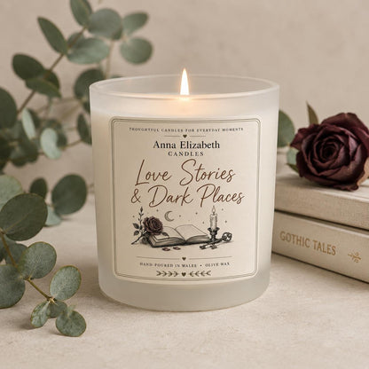Gothic Romance Candle | Book Lover Gift | Love Stories & Dark Places | Gift for Readers | Bookish Candle | Dark Romance Gift