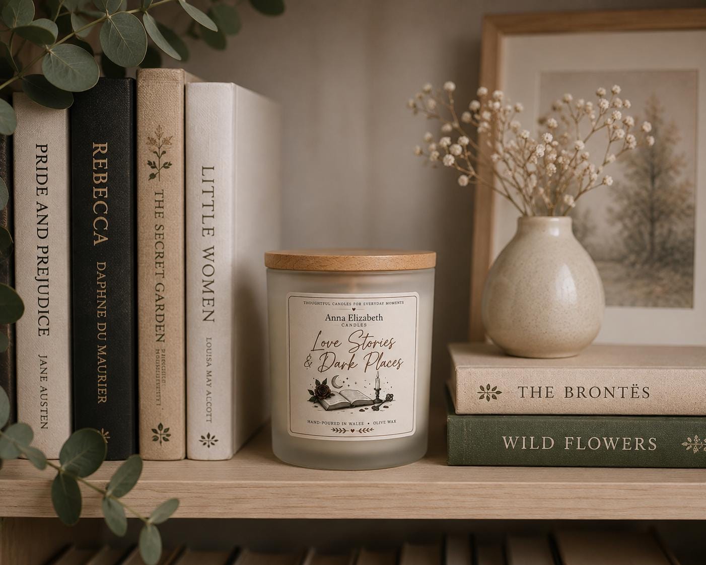 Gothic Romance Candle | Book Lover Gift | Love Stories & Dark Places | Gift for Readers | Bookish Candle | Dark Romance Gift