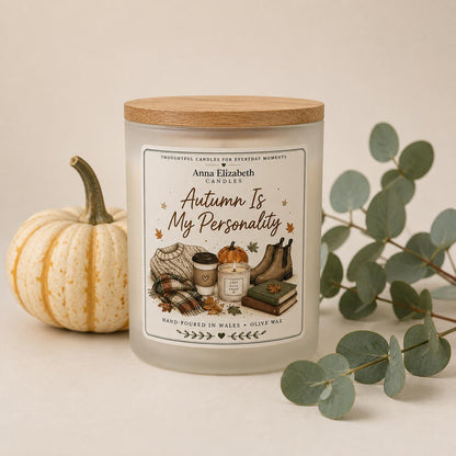 Autumn Is My Personality Candle, Autumn Candle, Autumn Lover Gift, Cosy Candle, Autumn Gift for Her, Pumpkin Season Gift, Cosy Home Gift