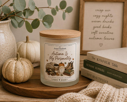 Autumn Is My Personality Candle, Autumn Candle, Autumn Lover Gift, Cosy Candle, Autumn Gift for Her, Pumpkin Season Gift, Cosy Home Gift