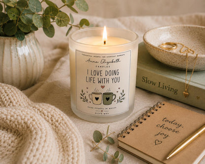 I Love Doing Life With You Candle, Anniversary Gift for Partner, Romantic Candle Gift, Couple Gift, Valentine’s Day Gift, Love Gift