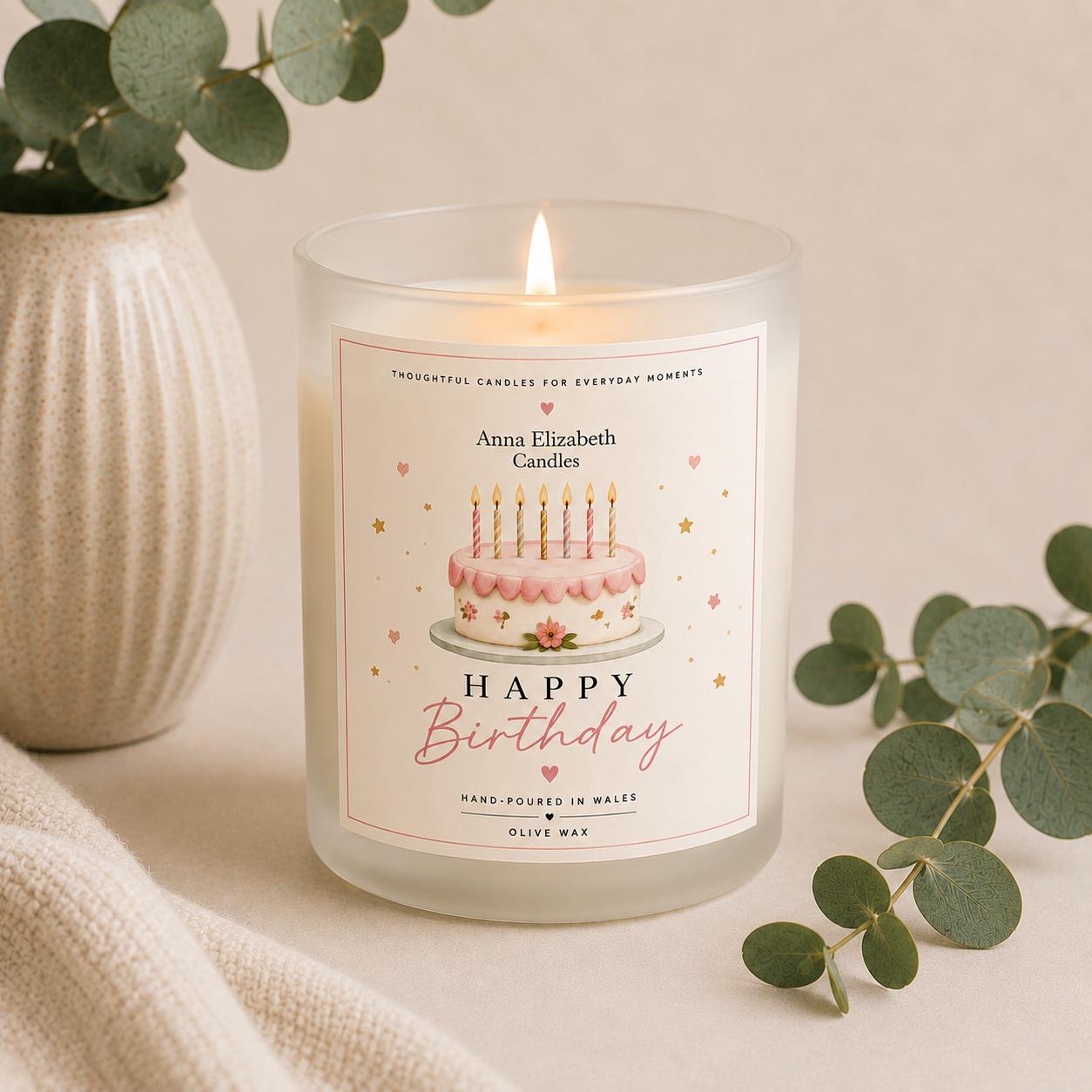 Birthday Gift for Her, Happy Birthday Candle, Birthday Cake Candle, Candle Gift for Her, Gift for Mum, Sister, Friend, Birthday Present