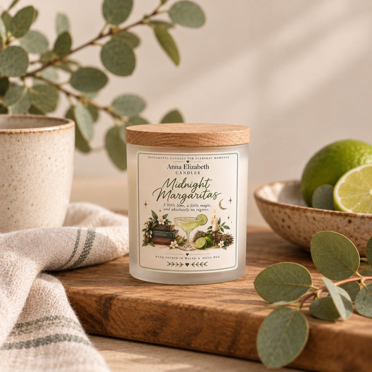 Midnight Margaritas Candle, Witchy Candle, Magic Inspired Candle, Autumn Candle, Margarita Gift, Cosy Home Gift, Themed Candle