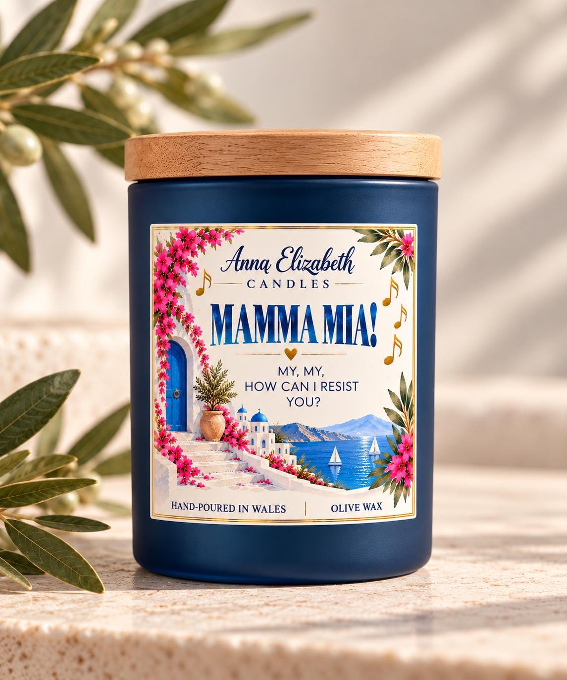 Mamma Mia Inspired Candle, Musical Theatre Gift, Mamma Mia Gift, ABBA Inspired Candle, Theatre Lover Gift, Musical Candle