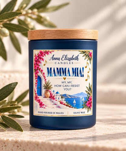 Mamma Mia Inspired Candle, Musical Theatre Gift, Mamma Mia Gift, ABBA Inspired Candle, Theatre Lover Gift, Musical Candle