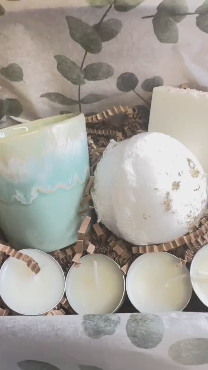 Greek Islands Travel Candle, Vanilla & Patchouli Scented Candle, Hand Poured Olive Wax Candle, Holiday Inspired Refillable Candle Gift